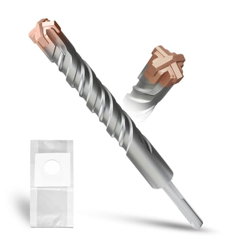 METOTY SDS Plus Hammerbohrer 25 mm × 210 mm, mit 4 Hartmetall-Schneidkanten, Kopf mit Beschichtung, Steinbohrer, Hammerbohrer, Betonbohrer, für Stein, Beton, Naturstein, Ziegelwand METOTY SDS Plus Hammerbohrer 25 mm × 210 mm, mit 4 Hartmetall-Schneidkanten, Kopf mit Beschichtung, Steinbohrer, Hammerbohrer, Betonbohrer, für Stein, Beton, Naturstein, Ziegelwand von METOTY