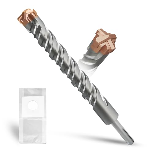 METOTY SDS Plus Hammerbohrer 26 mm × 260 mm, mit 4 Hartmetall-Schneidkanten, Kopf mit Beschichtung, Steinbohrer, Hammerbohrer, Betonbohrer, für Stein, Beton, Naturstein, Ziegelwand METOTY SDS Plus Hammerbohrer 26 mm × 260 mm, mit 4 Hartmetall-Schneidkanten, Kopf mit Beschichtung, Steinbohrer, Hammerbohrer, Betonbohrer, für Stein, Beton, Naturstein, Ziegelwand von METOTY