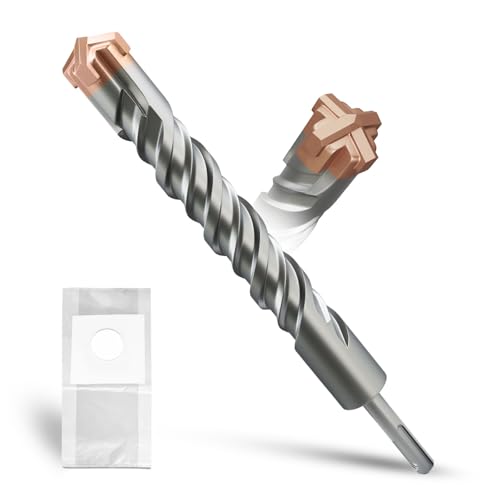 METOTY SDS Plus Hammerbohrer 30 mm × 260 mm, mit 4 Hartmetall-Schneidkanten, Kopf mit Beschichtung, Steinbohrer, Hammerbohrer, Betonbohrer, für Stein, Beton, Naturstein, Ziegelwand METOTY SDS Plus Hammerbohrer 30 mm × 260 mm, mit 4 Hartmetall-Schneidkanten, Kopf mit Beschichtung, Steinbohrer, Hammerbohrer, Betonbohrer, für Stein, Beton, Naturstein, Ziegelwand von METOTY