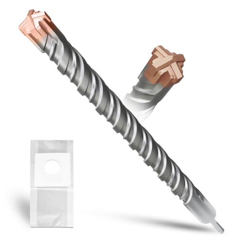 METOTY SDS Plus Hammerbohrer 35 mm × 460 mm, mit 4 Hartmetall-Schneidkanten, Kopf mit Beschichtung, Steinbohrer, Hammerbohrer, Betonbohrer, für Stein, Beton, Naturstein, Ziegelwand METOTY SDS Plus Hammerbohrer 35 mm × 460 mm, mit 4 Hartmetall-Schneidkanten, Kopf mit Beschichtung, Steinbohrer, Hammerbohrer, Betonbohrer, für Stein, Beton, Naturstein, Ziegelwand von METOTY
