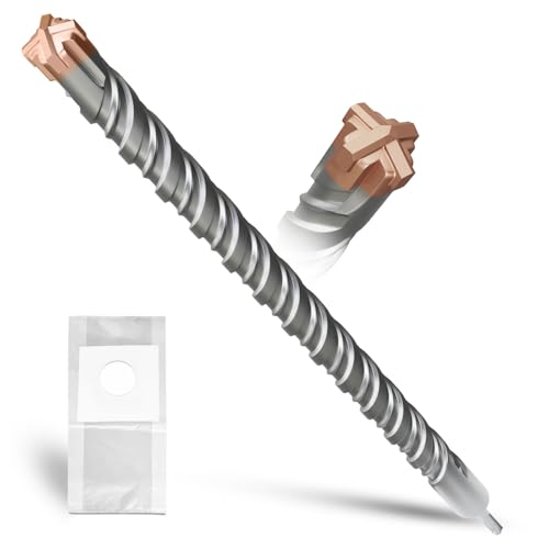 METOTY SDS Plus Hammerbohrer 35 mm × 600 mm, mit 4 Hartmetall-Schneidkanten, Kopf mit Beschichtung, Steinbohrer, Hammerbohrer, Betonbohrer, für Stein, Beton, Naturstein, Ziegelwand METOTY SDS Plus Hammerbohrer 35 mm × 600 mm, mit 4 Hartmetall-Schneidkanten, Kopf mit Beschichtung, Steinbohrer, Hammerbohrer, Betonbohrer, für Stein, Beton, Naturstein, Ziegelwand von METOTY