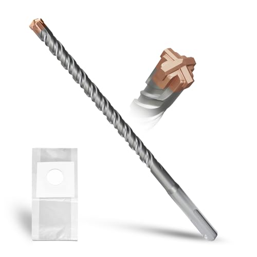 METOTY SDS Plus bohrer 10mm×260mm，mit 4 Hartmetallschneiden,Kopf mit Beschichtung,Steinbohrer,Hammerbohrer,Betonbohrer,Für Stein,Beton,Naturstein,Ziegelmauer von METOTY