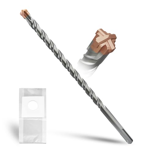 METOTY SDS Plus bohrer 12mm×260mm，mit 4 Hartmetallschneiden,Kopf mit Beschichtung,Steinbohrer,Hammerbohrer,Betonbohrer,Für Stein,Beton,Naturstein,Ziegelmauer von METOTY