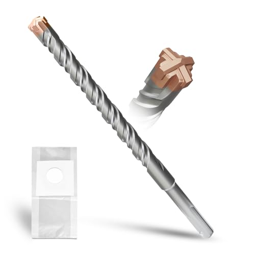 METOTY SDS Plus bohrer 14mm×260mm，mit 4 Hartmetallschneiden,Kopf mit Beschichtung,Steinbohrer,Hammerbohrer,Betonbohrer,Für Stein,Beton,Naturstein,Ziegelmauer von METOTY