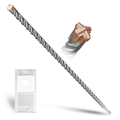 METOTY SDS Plus bohrer 14mm×600mm，mit 4 Hartmetallschneiden,Kopf mit Beschichtung,Steinbohrer,Hammerbohrer,Betonbohrer,Für Stein,Beton,Naturstein,Ziegelmauer von METOTY