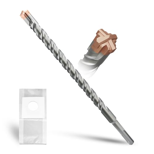 METOTY SDS Plus bohrer 16mm×260mm，mit 4 Hartmetallschneiden,Kopf mit Beschichtung,Steinbohrer,Hammerbohrer,Betonbohrer,Für Stein,Beton,Naturstein,Ziegelmauer von METOTY