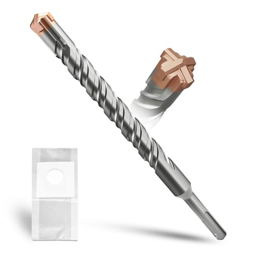 METOTY SDS Plus bohrer 20mm×260mm，mit 4 Hartmetallschneiden,Kopf mit Beschichtung,Steinbohrer,Hammerbohrer,Betonbohrer,Für Stein,Beton,Naturstein,Ziegelmauer von METOTY