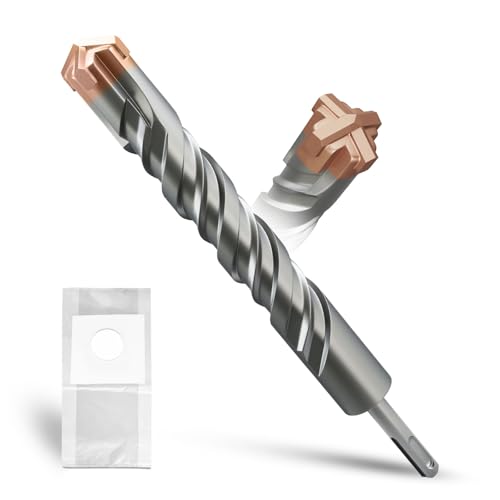 METOTY SDS Plus bohrer 32mm×260mm，mit 4 Hartmetallschneiden,Kopf mit Beschichtung,Steinbohrer,Hammerbohrer,Betonbohrer,Für Stein,Beton,Naturstein,Ziegelmauer von METOTY