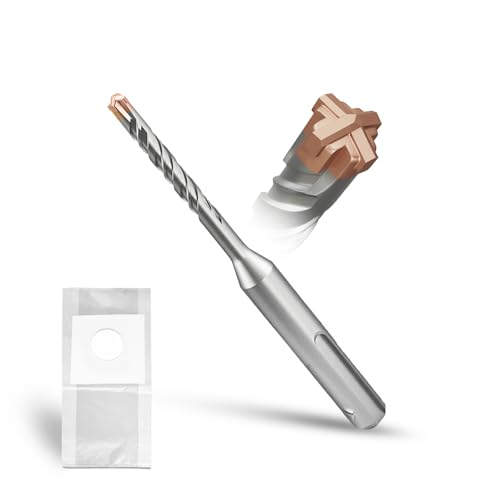 METOTY SDS Plus bohrer 5mm×110mm，mit 4 Hartmetallschneiden,Kopf mit Beschichtung,Steinbohrer,Hammerbohrer,Betonbohrer,Für Stein,Beton,Naturstein,Ziegelmauer von METOTY