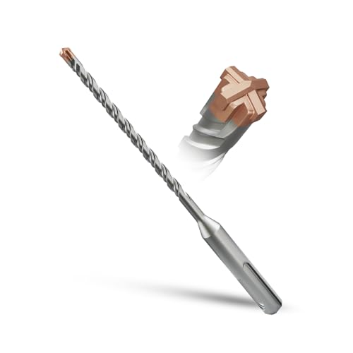 METOTY SDS Plus bohrer 5mm×160mm，mit 4 Hartmetallschneiden,Kopf mit Beschichtung,Steinbohrer,Hammerbohrer,Betonbohrer,Für Stein,Beton,Naturstein,Ziegelmauer von METOTY