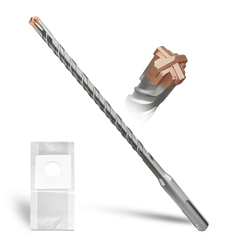 METOTY SDS Plus bohrer 8mm×210mm，mit 4 Hartmetallschneiden,Kopf mit Beschichtung,Steinbohrer,Hammerbohrer,Betonbohrer,Für Stein,Beton,Naturstein,Ziegelmauer von METOTY