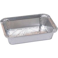 METRO PROFESSIONAL Aluschalen mit Deckel rechteckig silber 870 ml, 50 St. von METRO PROFESSIONAL