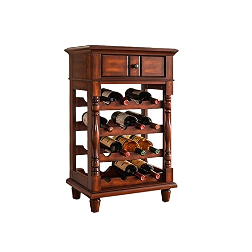 METTEOR Weinschrank, europäischer Weinschrank, hölzerner Weinschrank, kreatives Zuhause, Wohnzimmer, Bar, Weinregal, Restaurant, Weinregal, Braun, Einheitsgröße (Brau, Einheitsgröße) von METTEOR