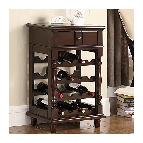 METTEOR Weinschrank, europäischer Weinschrank, hölzerner Weinschrank, kreatives Zuhause, Wohnzimmer, Bar, Weinregal, Restaurant, Weinregal, Braun, Einheitsgröße (schwarz, Einheitsgröße) von METTEOR