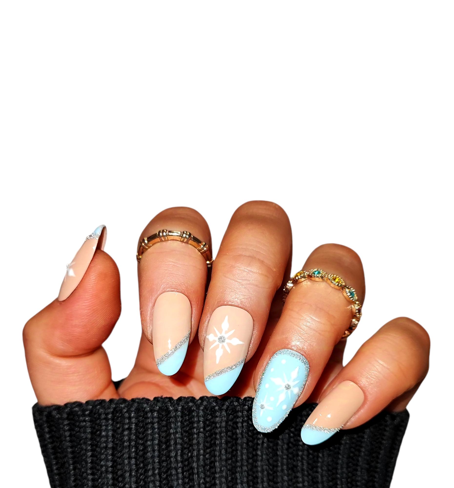 Press On Nails Christmas Blau Press On Nails Christmas Blau von MEVANAILS
