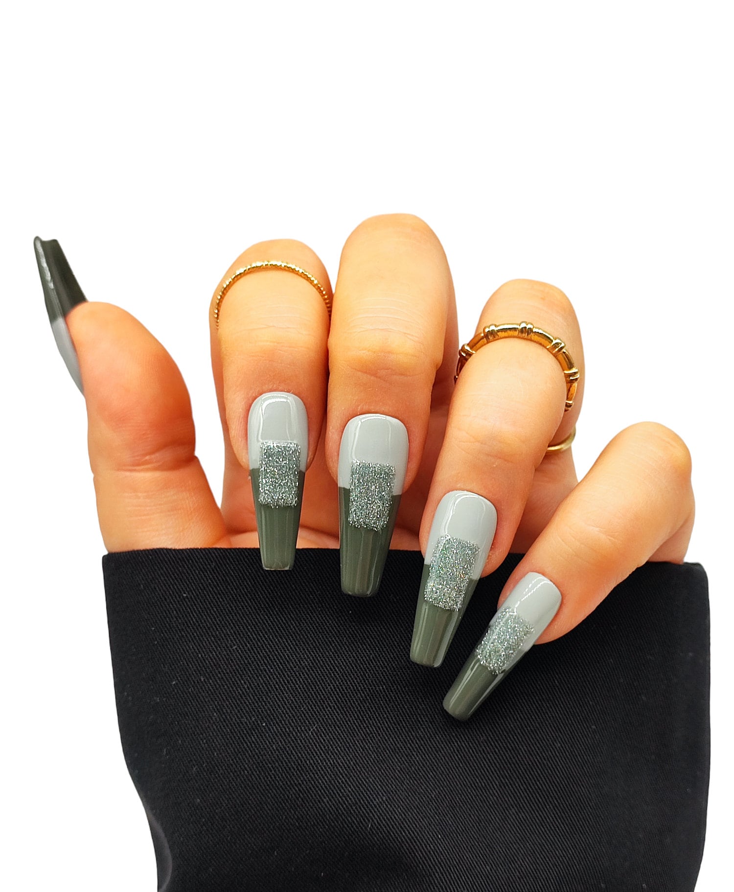 Press On Nails Grey Press On Nails Grey von MEVANAILS