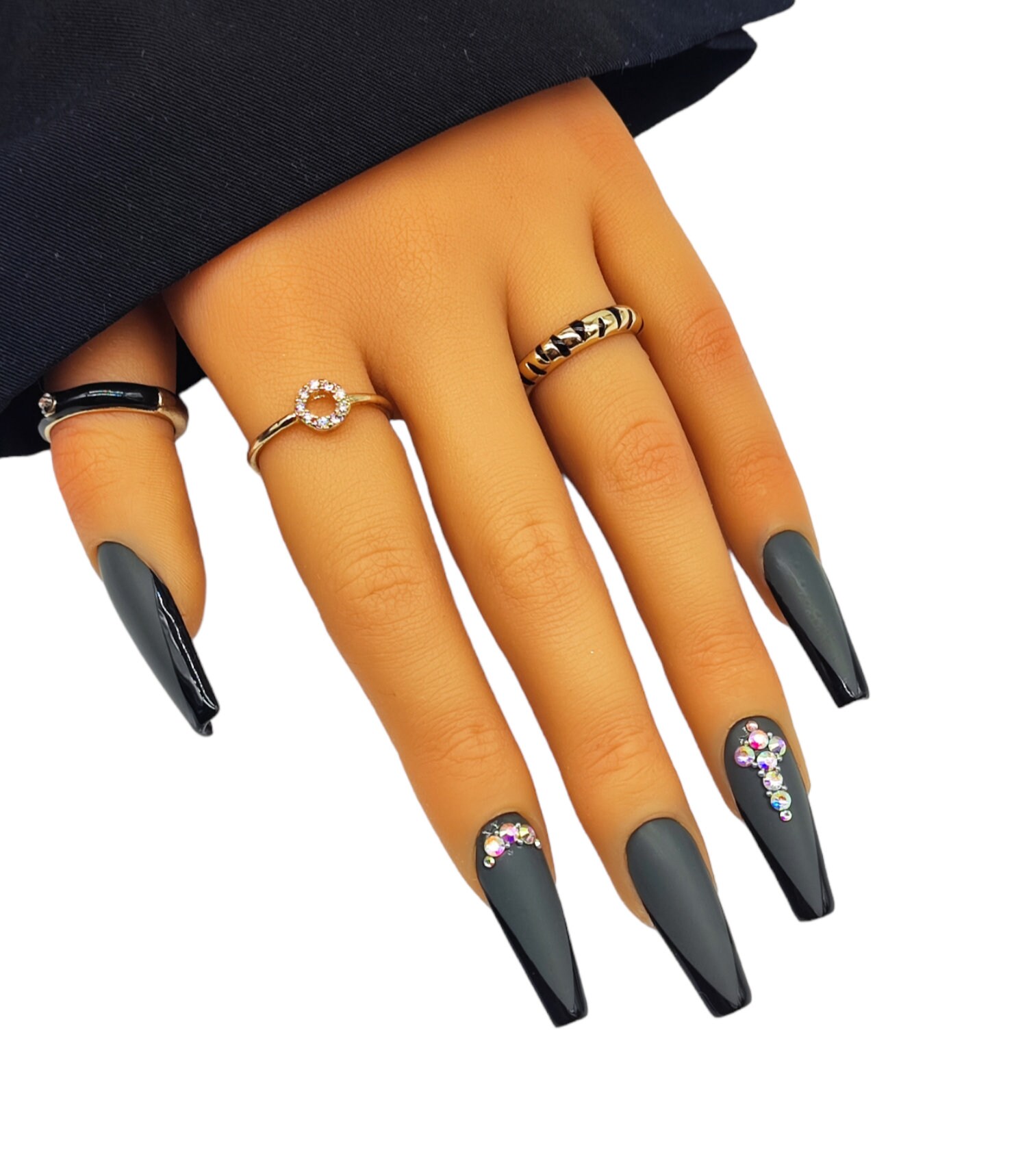 Press On Nails Grey Press On Nails Grey von MEVANAILS