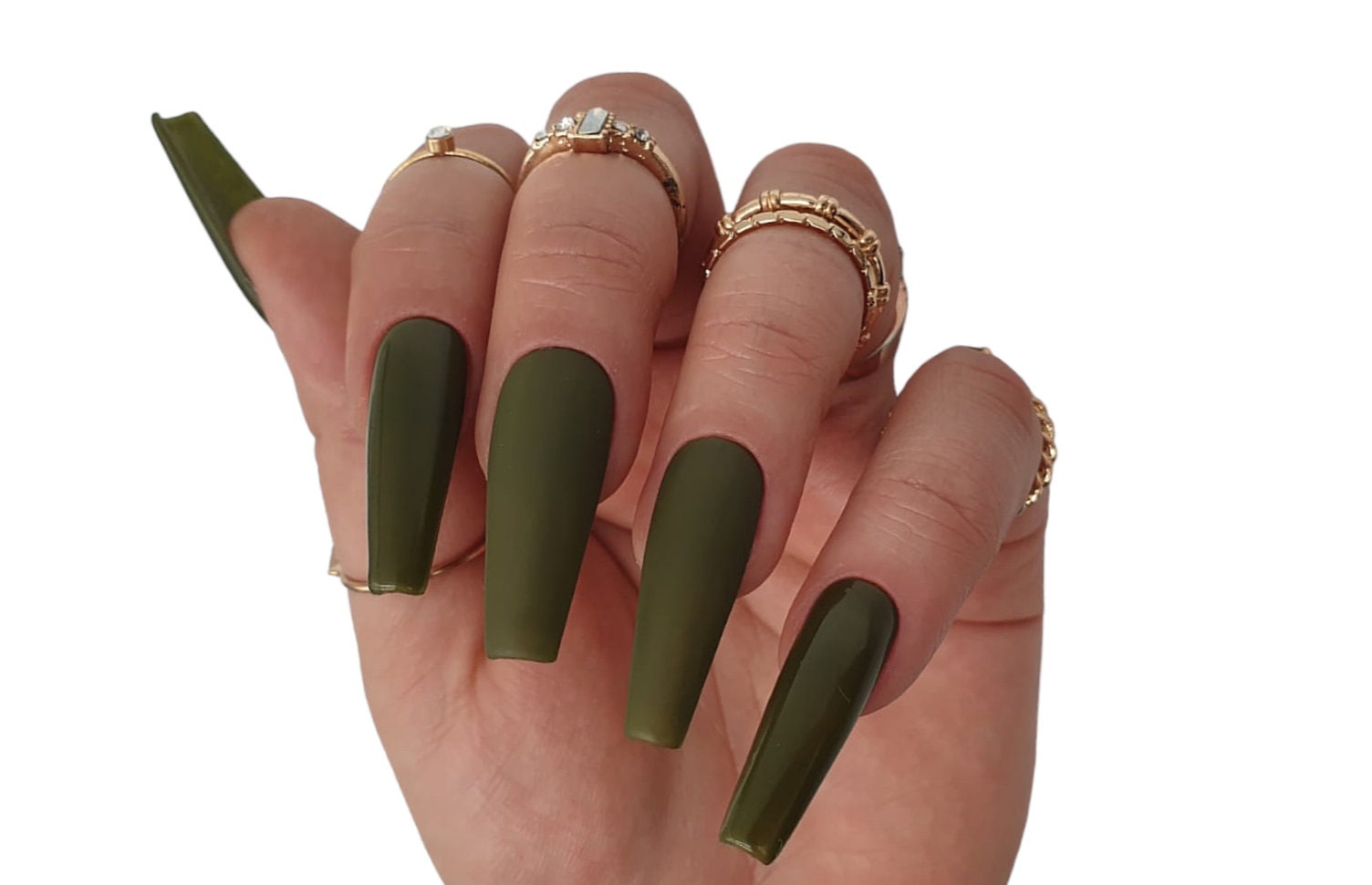 Press On Nails Militär Grün Press On Nails Militär Grün von MEVANAILS
