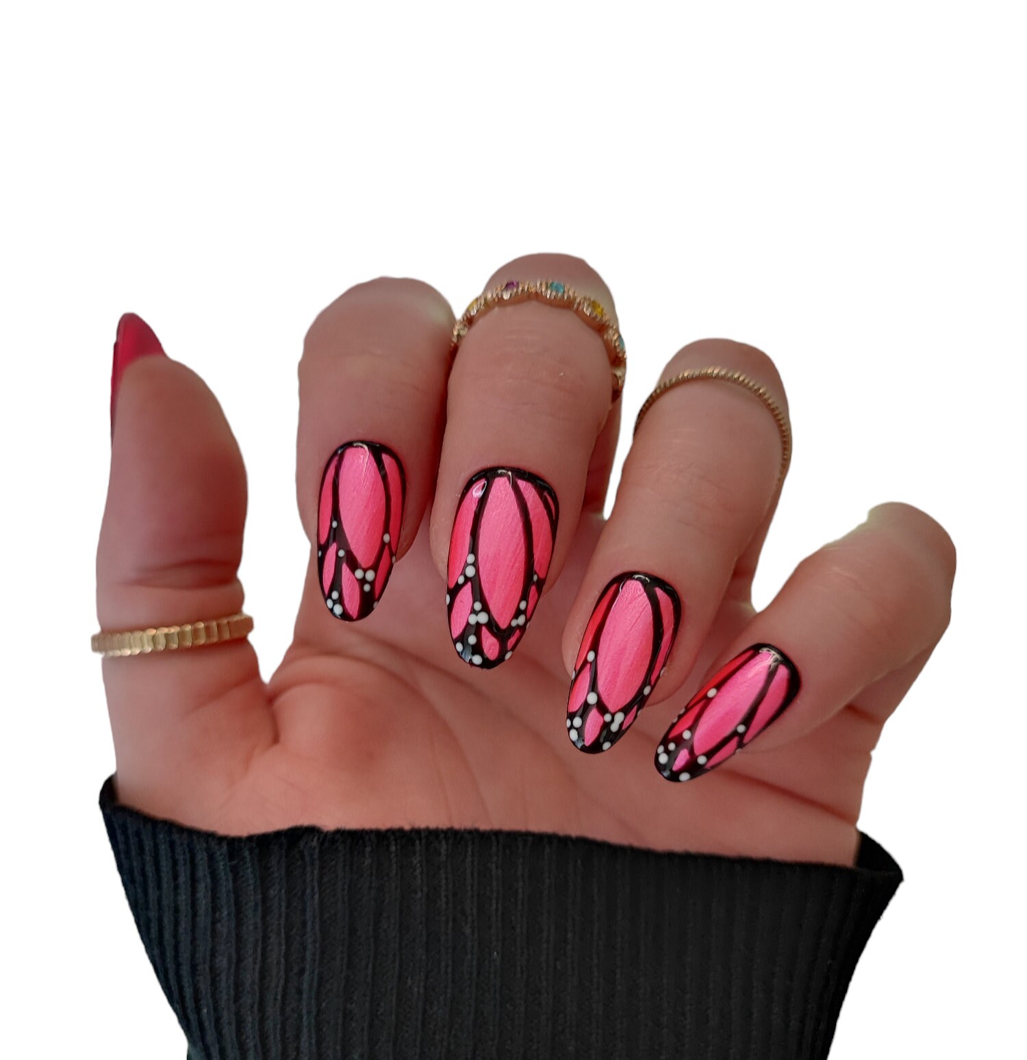 Press On Nails Sommer Pink Metallic Press On Nails Sommer Pink Metallic von MEVANAILS