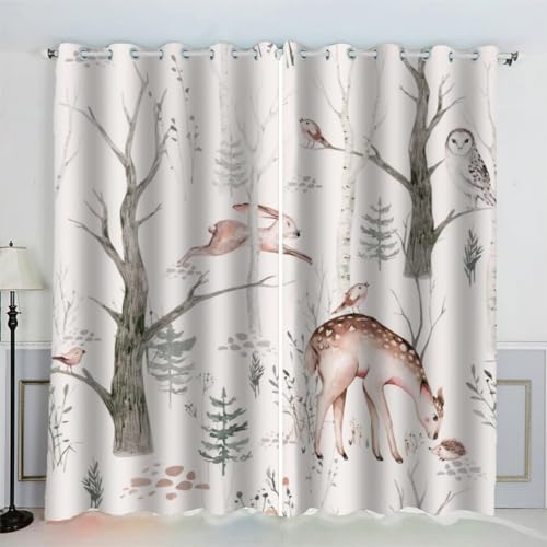 MEVASA Fuchs Kaninchen Gardinen Jugendzimmer Jungen Mädchen 3D Vorhänge Cartoon-Wald Verdunklungsvorhänge Kunst Chic Wohnzimmer Modern Home Dekoration 220 x 215 BxH MEVASA Fuchs Kaninchen Gardinen Jugendzimmer Jungen Mädchen 3D Vorhänge Cartoon-Wald Verdunklungsvorhänge Kunst Chic Wohnzimmer Modern Home Dekoration 220 x 215 BxH von MEVASA