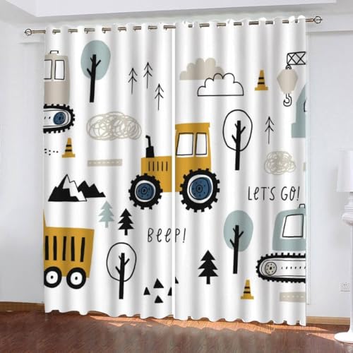 MEVASA Gardinen Auto Verdunklungsvorhänge Wohnzimmer Schlafzimmer Kinderzimmer Mädchen Jungen 3D Polyester Niedlicher Cartoon Vorhänge Ösen 150 x 166 BxH MEVASA Gardinen Auto Verdunklungsvorhänge Wohnzimmer Schlafzimmer Kinderzimmer Mädchen Jungen 3D Polyester Niedlicher Cartoon Vorhänge Ösen 150 x 166 BxH von MEVASA