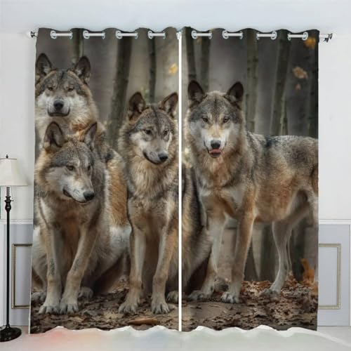 MEVASA Gardinen Wolf Wald Wolf Vorhänge 200 Breit 3D Wohnzimmer Kinderzimmer Schlafzimmer Vorhänge 160 Hoch Modern Kunst Verdunklungsvorhänge 200 x 160 BxH MEVASA Gardinen Wolf Wald Wolf Vorhänge 200 Breit 3D Wohnzimmer Kinderzimmer Schlafzimmer Vorhänge 160 Hoch Modern Kunst Verdunklungsvorhänge 200 x 160 BxH von MEVASA