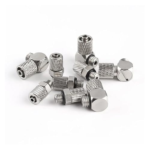 MEXEWORD Außengewinde M3 M4 M5 M6 – Luftschlauch 3 mm 4 mm 6 mm Außendurchmesser, Mini-Pneumatik-Rohrverbinder, durchschraubbar, schnelle Montage, schnelle Drehverbindung(PL4-M5) von MEXEWORD