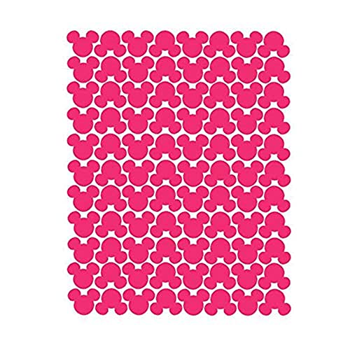 176pcs Cartoon Mickey Mouse Kopf Kunst Wandtattoos für Kinderzimmer Junge Schlafzimmer Vinyl Wanddekoration Kinderzimmer Kinder Wandaufkleber (Rosenrot) von MEYA