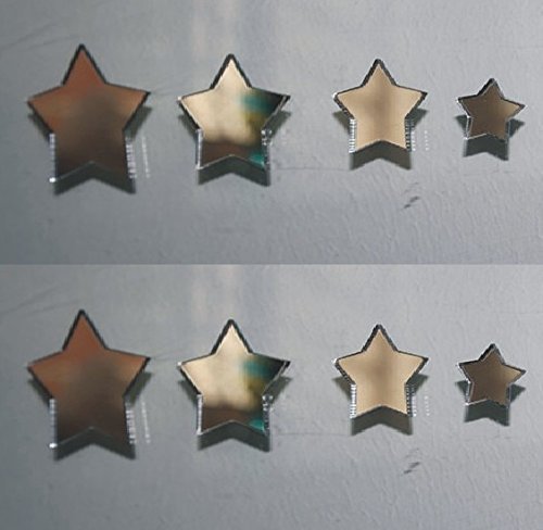 Kleine Sterne, Spiegel-Aufkleber, DIY Handwerk & Scrapbooking, Zubehör, Spiegel-Aufkleber, Acryl-Sterne, Spiegel-Aufkleber, Aufkleber & Wandmale, 50 Stück von MEYA