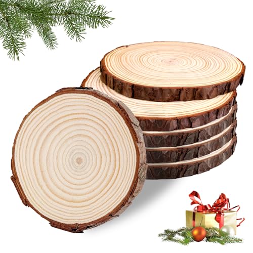 Holzscheiben,6 Stücke 18-20cm Holz Log Scheiben,Baumscheiben,Ungebohrte Holzkreise,Ungebohrte Baumscheibe,Holzplatte Rund,1.5 CM Dicke Für DIY Basteln,Hochzeit,Dekoration,Untersetzer Holz Holzscheiben,6 Stücke 18-20cm Holz Log Scheiben,Baumscheiben,Ungebohrte Holzkreise,Ungebohrte Baumscheibe,Holzplatte Rund,1.5 CM Dicke Für DIY Basteln,Hochzeit,Dekoration,Untersetzer Holz von MEYAGOT