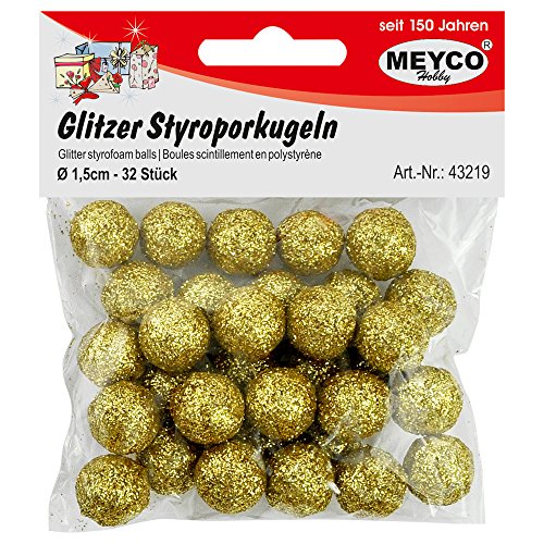 Glitzer-Styroporkugeln 1 5cm -gold- 32 Stk.p.SB-Bt Glitzer-Styroporkugeln 1 5cm -gold- 32 Stk.p.SB-Bt von MEYERCORDT GMBH