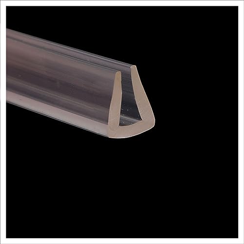 MEYINGOU Kunststoff-U-Kanal, Kunststoff-Kantenverkleidung, 16,4 FT Durchscheinender Gummi-Kantenschutz, geeigneter Kantenstreifen for die Autotürdichtung, Höhe x Breite(13mm x 7mm) von MEYINGOU