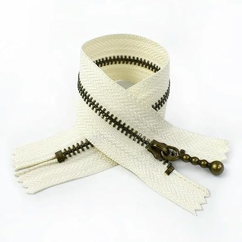 MEYINGOU Reißverschlüsse für Aufnähen,Offener Reißverschlus 10 Stück Metallreißverschlüsse mit Bronzezähnen, 15/18/20/25 cm, geschlossener Reißverschluss, Beige, 3#, 30 cm MEYINGOU Reißverschlüsse für Aufnähen,Offener Reißverschlus 10 Stück Metallreißverschlüsse mit Bronzezähnen, 15/18/20/25 cm, geschlossener Reißverschluss, Beige, 3#, 30 cm von MEYINGOU