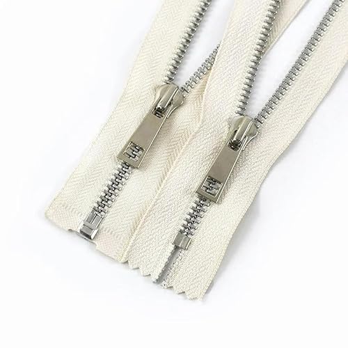 MEYINGOU Reißverschlüsse für Aufnähen,Offener Reißverschlus 2/5 Stück Metallreißverschlüsse, 15–30 cm, geschlossen, 40–80 cm, offen, Beige, Nr. 5, 5 Stück, offen, 50 cm MEYINGOU Reißverschlüsse für Aufnähen,Offener Reißverschlus 2/5 Stück Metallreißverschlüsse, 15–30 cm, geschlossen, 40–80 cm, offen, Beige, Nr. 5, 5 Stück, offen, 50 cm von MEYINGOU