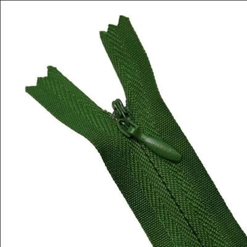 MEYINGOU Reißverschlüsse für Aufnähen，Offener Reißverschlus 2 stück Nylon Unsichtbarer Reißverschluss Einzelnen Ende Stoff Reißverschluss DIY Nähen Handwerk Zubehör(Green,50cm) von MEYINGOU
