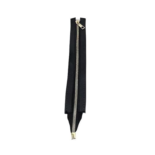 MEYINGOU Reißverschlüsse für Aufnähen，Offener Reißverschlus Nützlich for Häkeltaschen, Reißverschluss, Nähzubehör, Handtaschen, Lederreißverschluss(Black) von MEYINGOU