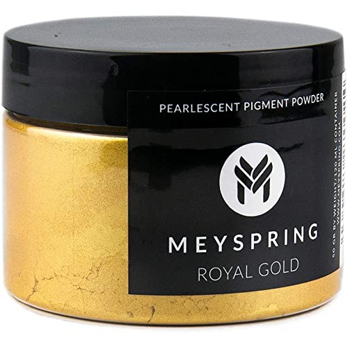 MEYSPRING Royal Gold Mica-Pulver für Epoxidharz – Kintsugi Gold – Epoxidharz-Pigment – tolle Harzfarbe für Kintsugi Reparaturset und metallisches Epoxy – Harzkunstbedarf – kosmetisches Glimmerpulver von MEYSPRING