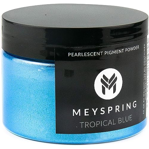 MEYSPRING Tropisches blaues Epoxidharz-Farbpigment, 50 g, ideal für Harzkunst, Epoxidharz und UV-Harz, Glimmerpulver für Epoxidharz MEYSPRING Tropisches blaues Epoxidharz-Farbpigment, 50 g, ideal für Harzkunst, Epoxidharz und UV-Harz, Glimmerpulver für Epoxidharz von MEYSPRING