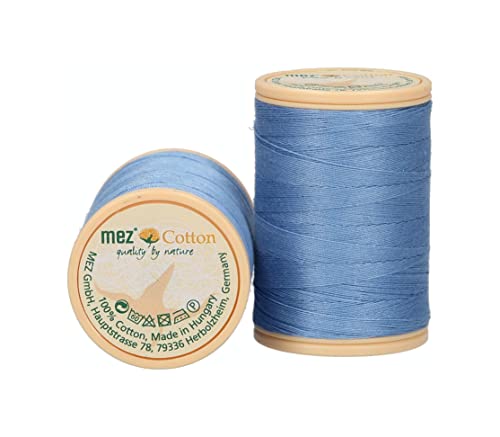 MEZ Cotton Stärke 50 4664050-04533 blau Nähgarn, 100 % Baumwolle, 450m von MEZ