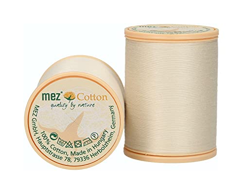 MEZ Cotton Stärke 50 4667050-01314 beige Nähgarn, 100 % Baumwolle, 1000m von MEZ