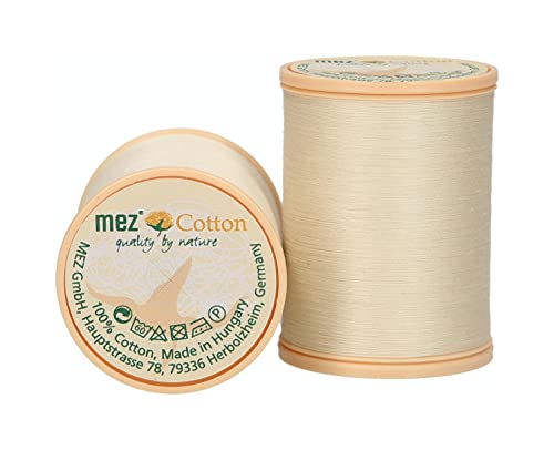 MEZ Cotton Stärke 50 4667050-01317 beige Nähgarn, 100 % Baumwolle, 1000m von MEZ