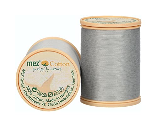 MEZ Cotton Stärke 50 4667050-03021 grau Nähgarn, 100 % Baumwolle, 1000m von MEZ