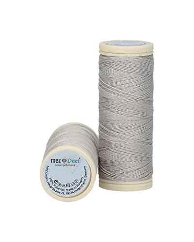 MEZ Duet Stärke 100 4644100-02002 silber Nähgarn, 100 % Polyester, 50m MEZ Duet Stärke 100 4644100-02002 silber Nähgarn, 100 % Polyester, 50m von MEZ