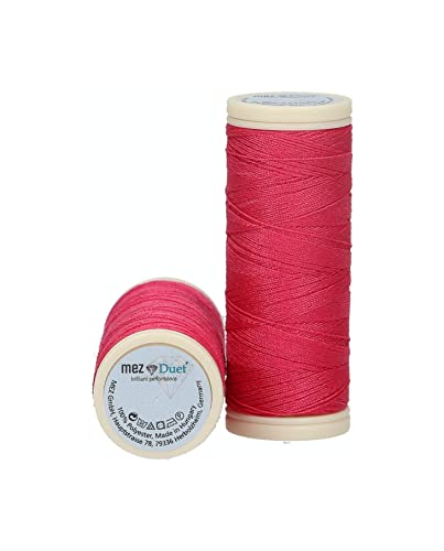 MEZ Duet Stärke 100 4644100-07226 rot Nähgarn, 100 % Polyester, 50m von MEZ