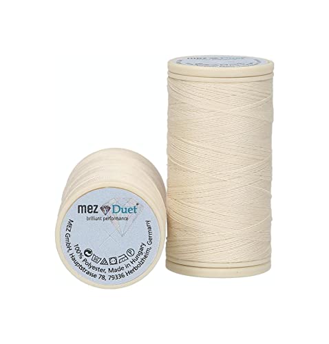 MEZ Duet Stärke 100 4645100-01033 beige Nähgarn, 100 % Polyester, 100m von MEZ