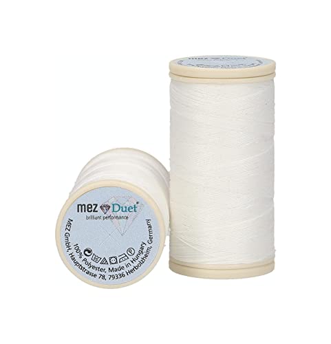 MEZ Duet Stärke 100 4645100-02000 weiß Nähgarn, 100 % Polyester, 100m MEZ Duet Stärke 100 4645100-02000 weiß Nähgarn, 100 % Polyester, 100m von MEZ