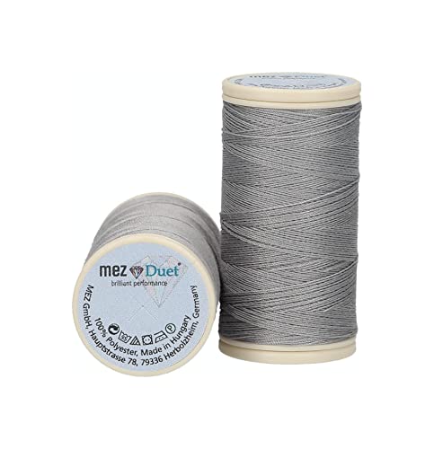 MEZ Duet Stärke 100 4645100-04018 grau Nähgarn, 100 % Polyester, 100m von MEZ