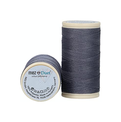 MEZ Duet Stärke 100 4645100-06540 grau Nähgarn, 100 % Polyester, 100m von MEZ