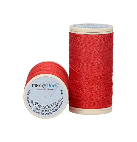 MEZ Duet Stärke 100 4645100-08630 rot Nähgarn, 100 % Polyester, 100m von MEZ