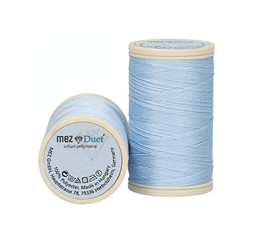 MEZ Duet Stärke 100 4646100-02539 hellblau Nähgarn, 100 % Polyester, 200m von MEZ